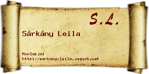 Sárkány Leila névjegykártya